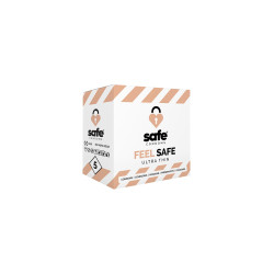 5 préservatifs Feel Safe ultra fins adaptés à la plupart des tailles pénis