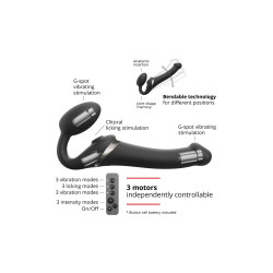 Strap on me Multi Orgasm noir S sextoy ergonomique langue vibrante contrôle simplifié