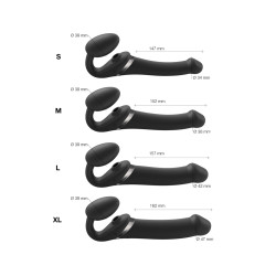 Strap on me Multi Orgasm noir L stimulation point G, clitoris et point P multi sensorialité