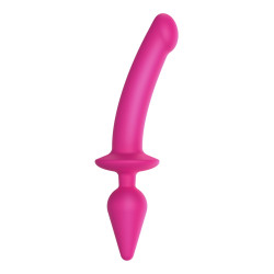 Switch Plug-In Semi Realistic XXL gode fuchsia et plug anal pour plaisir sensuel et profond