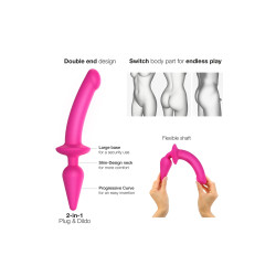 Switch Plug-In Semi Realistic XXL jouet intime mixte pour plaisir vaginal et anal unique
