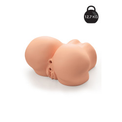 Masturbateur Kim Gros Cul et Chatte TPR peau réaliste 2 orifices vagin anus 12,7 kg