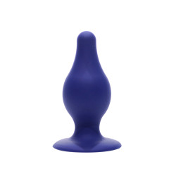 Plug anal SilexD bleu 9,3 cm double densité silicone Premium thermo-réactif flexible