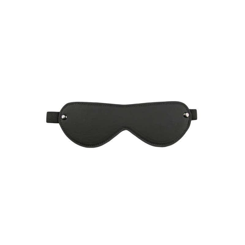 Bandeau BDSM en cuir EasyToys masque yeux noir sensation privation intense