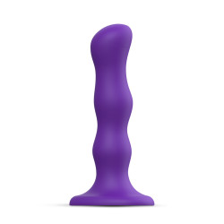 Geisha Dildo M Violet Strap-On-Me silicone doux billes rotatives plaisir mixte