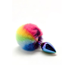 Plug métal Filippi Rainbow M Wooomy métal coloré pompon fourrure synthétique