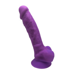 Gode double densité violet SilexD silicone soft touch ventouse plaisir