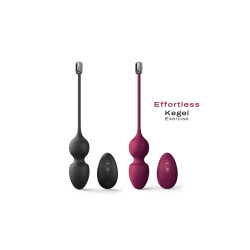 Boules d'amour télécommandées bordeaux Dorcel﻿ compatibles Kegel, cordon sécurité, insertion facile