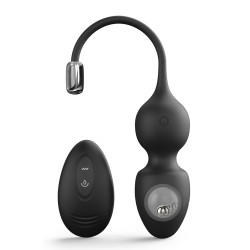 Boules d'amour télécommandées noires Dorcel﻿exercices Kegel, insertion facile, finition noire