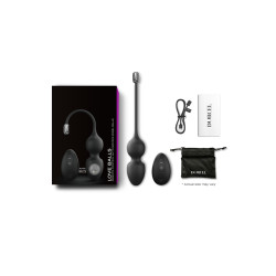 Boules d'amour télécommandées noires Dorcel﻿télécommande portée 8 m, rechargeable par USB