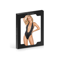 Body argenté à strass Paris Hollywood sexy burlesque look scintillant et ajusté