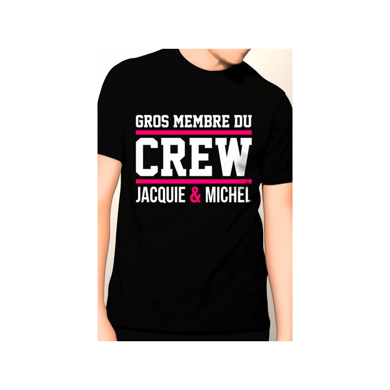tee-shirt homme gros membre du crew jacquie et michel coton