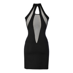 Robe noire V9269 robe sexy noire élégance féminine mode soirée chic