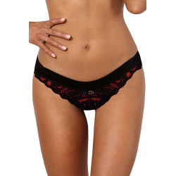 String rouge et noir V10048 dentelle fine sexy élégante féminine
