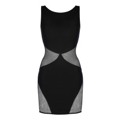 Robe noire V9279 moulante noire soirée glamour mode femme