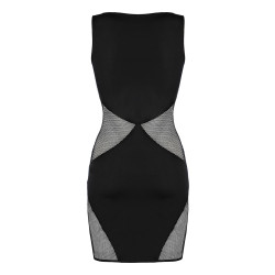 Robe noire V9279 tenue sexy élégante soirée transparentes hanches