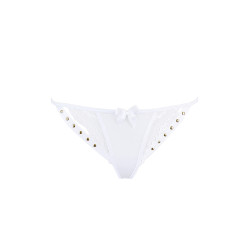String blanc à clous dorés V9798 lingerie féminine raffinée et séduisante