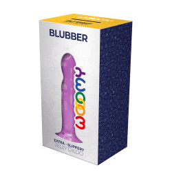 Gode ​​Jelly Blubber Wooomy forme droite annelée pour plaisir intense