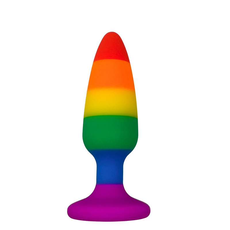 Plug arc en ciel Hiperloo M silicone arc-en-ciel pour plaisir confortable