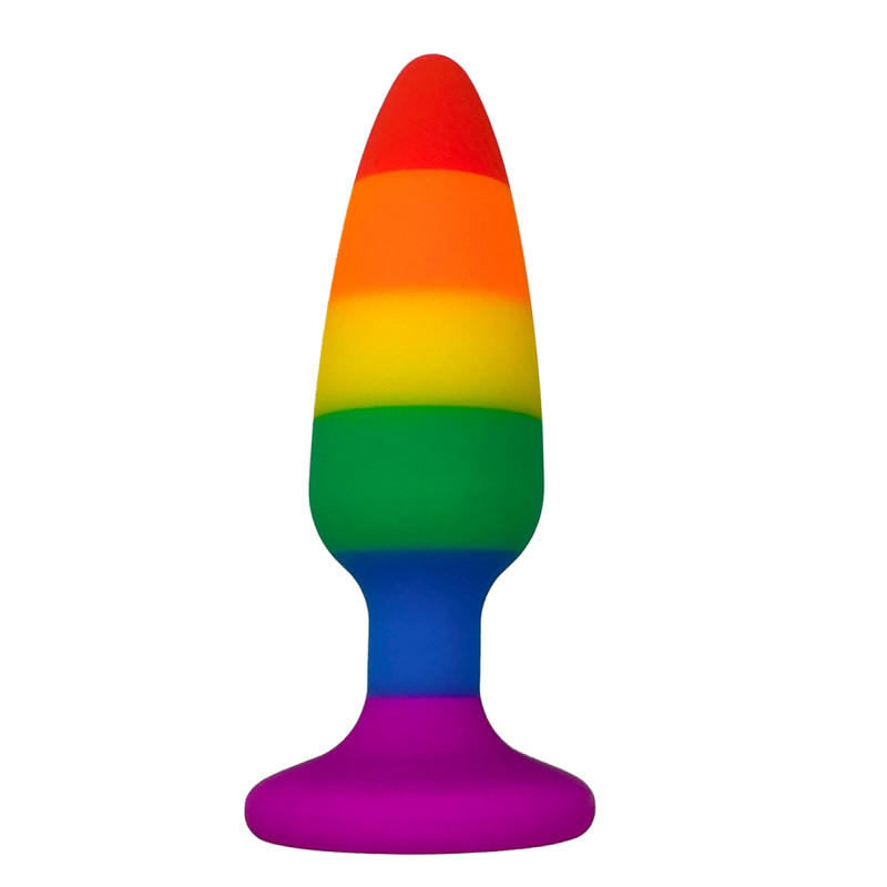 Plug arc en ciel Hiperloo L silicone premium couleurs arc-en-ciel