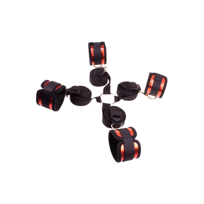 Kit attache de lit Litolu, sangles nylon réglables, menottes velcro confortables