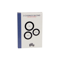 Set 3 cockrings silicone Litolu eurosafe, antiallergique et sans phtalates