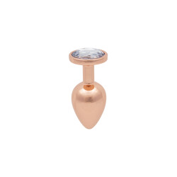 Plug bijou rose gold S Litolu petit format pour plaisir anal délicat
