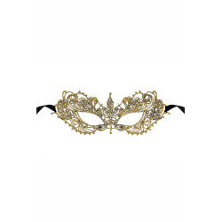 Loup doré Zenith Maskarade dentelle guipure broderie fines rubans satinés