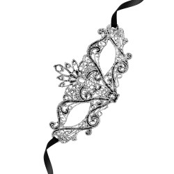 Loup argenté Etoile Maskarade loup fin dentelle pour fêtes, jeux et séduction