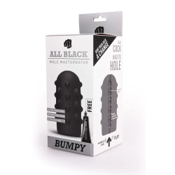 Masturbateur Bumpy All Black canal texturé expérience orgasmique intense tactile et réaliste