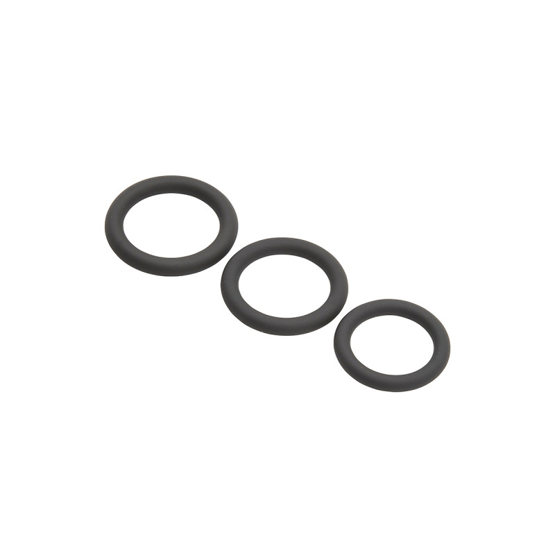 Set de 3 cockrings Les sublimés silicone extensible, maintien et confort supérieur