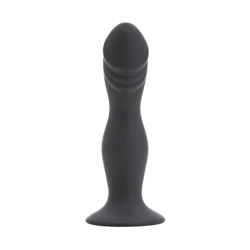 Gode ventouse Le Séducteur silicone noir doux pour stimulation du point G et de la prostate