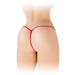 String ficelle ouvert Sandra rouge coquin extensible polyamide élasthanne design minimaliste