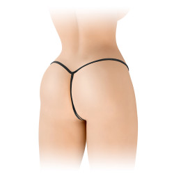 String ficelle ouvert Sandra noir coquin extensible polyamide élasthanne design minimaliste
