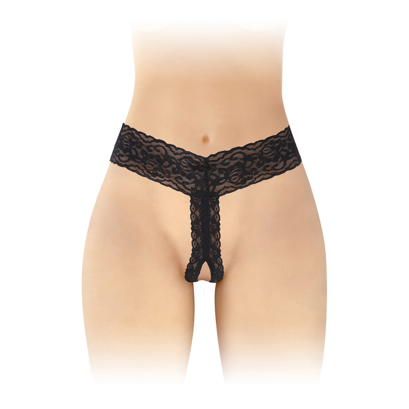 String ouvert Anita noir coquin extensible 95% polyamide 5% élasthanne confortable adaptable