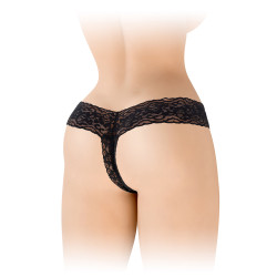 String ouvert Anita noir lingerie audacieuse dentelle noire ouverture intime provocante sexy