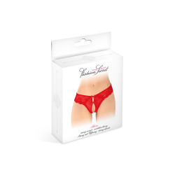 String ouvert Alicia rouge lingerie adaptée à toutes tailles coquine dentelle rouge sexy