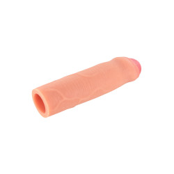 Gaine extension de penis Biggy 16 cm accessoire doux avec texture veines réaliste
