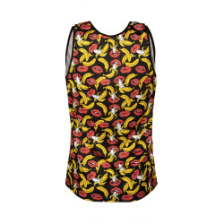 Débardeur sexy Anaïs For Men motif bananes et lèvres pour look masculin unique