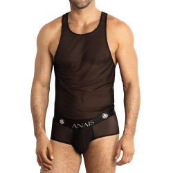 Débardeur sexy Anaïs For Men tulle noir transparent doux pour séduction et confort