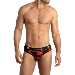 Slip sexy Anaïs For Men tissu doux rouge et noir motif animal pour style audacieux