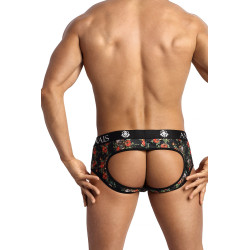 Jock Bikini sexy Anaïs For Men tissu doux motif crânes et roses style RocknRoll
