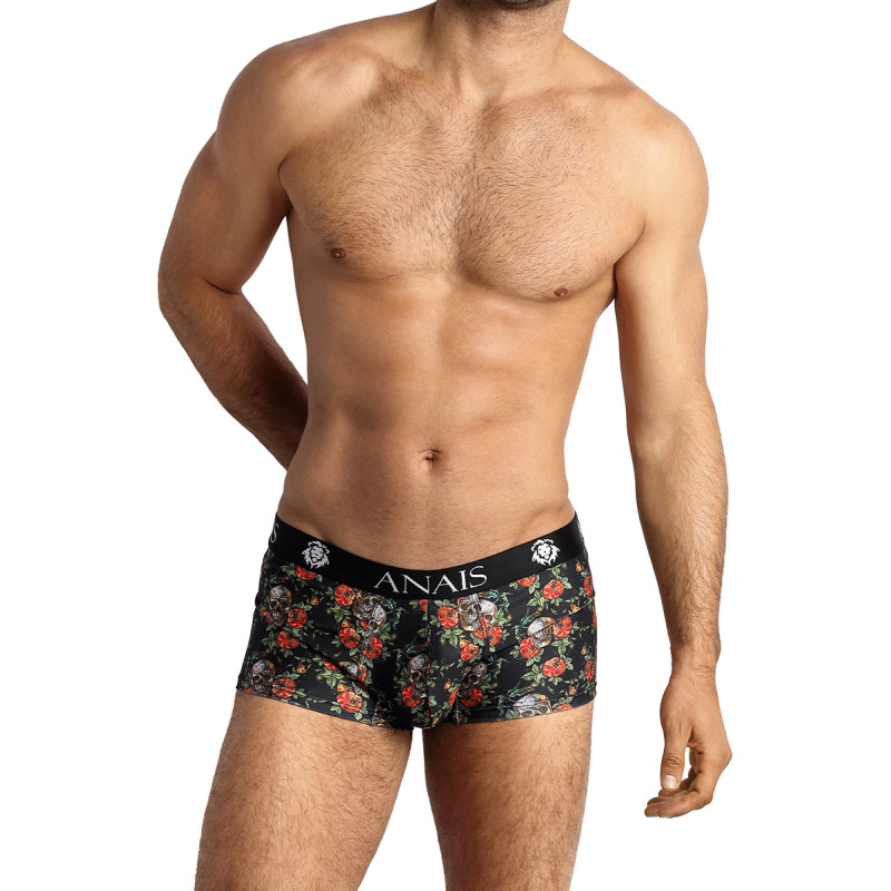 Boxer sexy Anaïs For Men tissu doux motif crânes et roses style RocknRoll audacieux