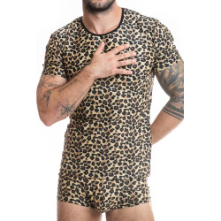T-shirt sexy Anaïs For Men tissu doux motif léopard pour style audacieux