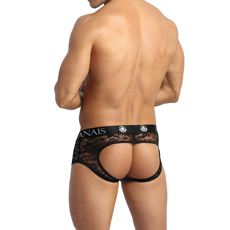 Jock Bikini sexy Anaïs For Men dentelle noire motif fleuri pour séduction et élégance