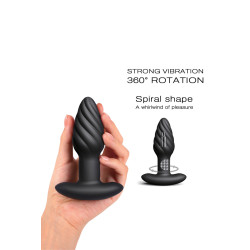 Plug anal high-tech pour stimulation anale et sensations réalistes, isolé sur fond neutre, compatible pour femmes et hommes.