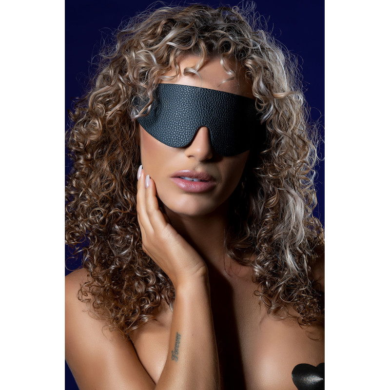 Bandeau BDSM TABOOM Dona Cat Mask faux cuir noir