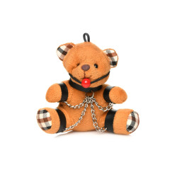 Porte-clés Teddy Bear bâillonné BDSM peluche roux