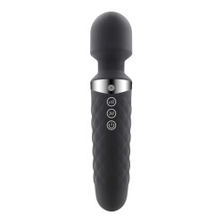 Vibro wand Be Wanded noir Alive tête ronde silicone