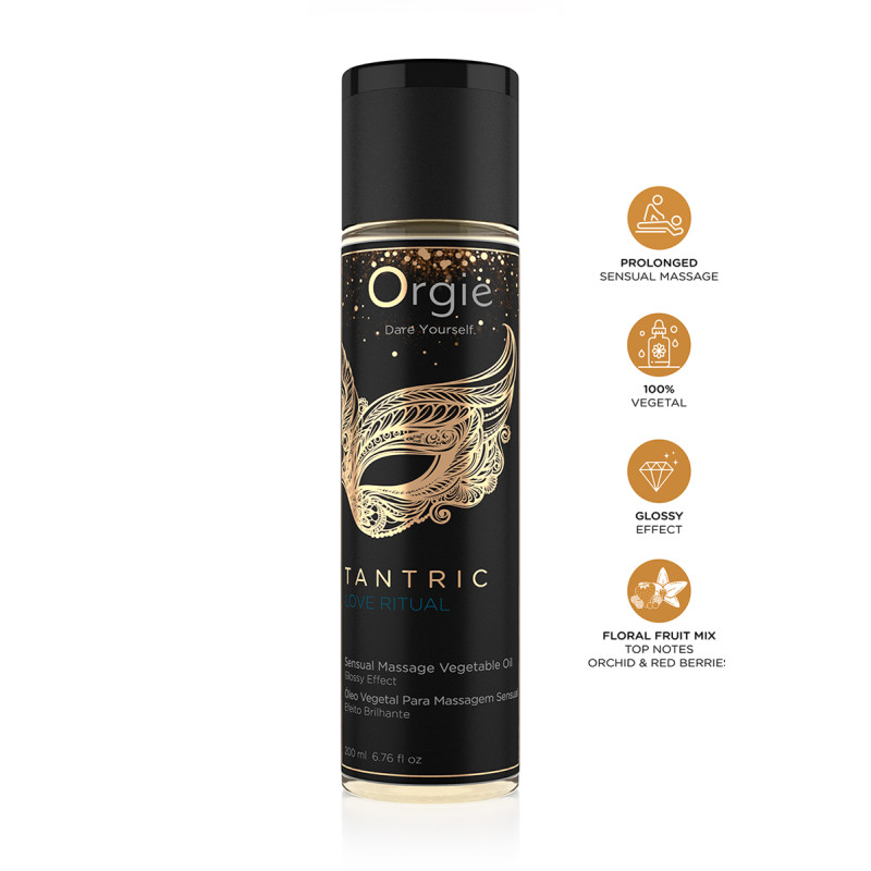 Huile Tantric Love Ritual Orgie flacon 200ml profil